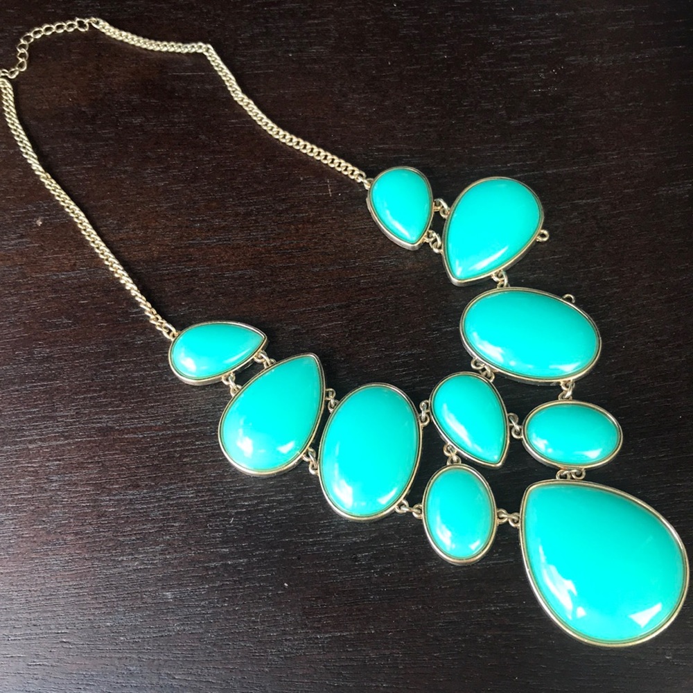 Golf and turquoise statement necklace